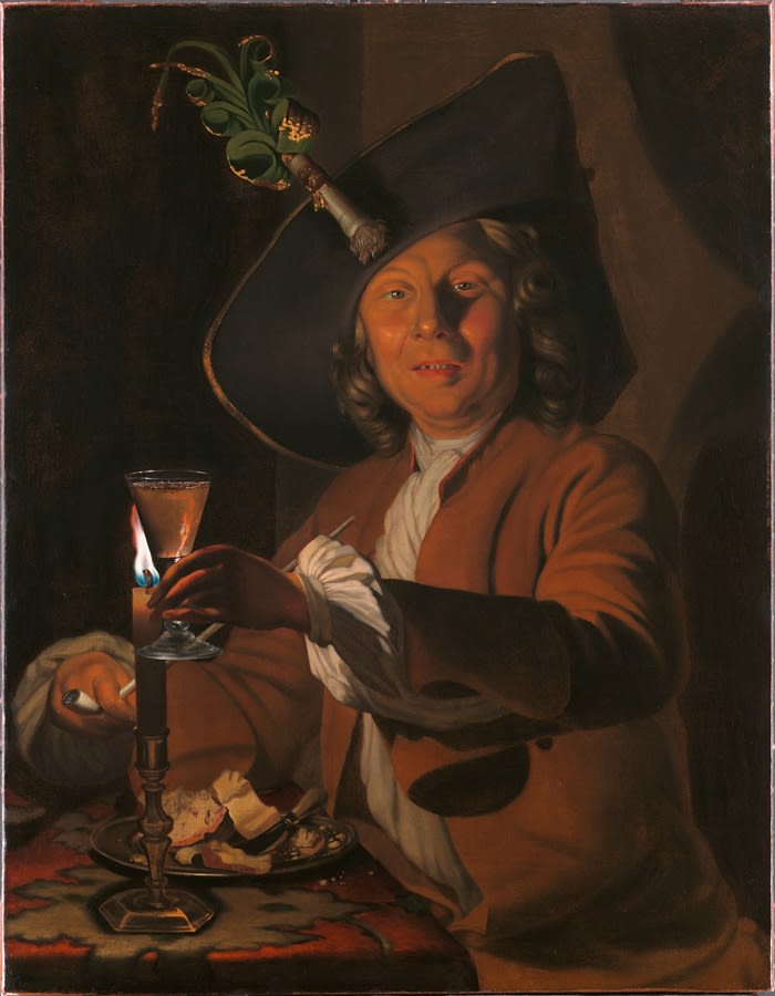 Anglo-Flemish School, A Welshman celebrating St David’s Day, c. 1735