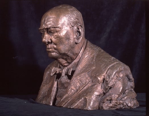 David McFall, A Portrait Bust of Sir Winston Churchill (1874-1965), 1958