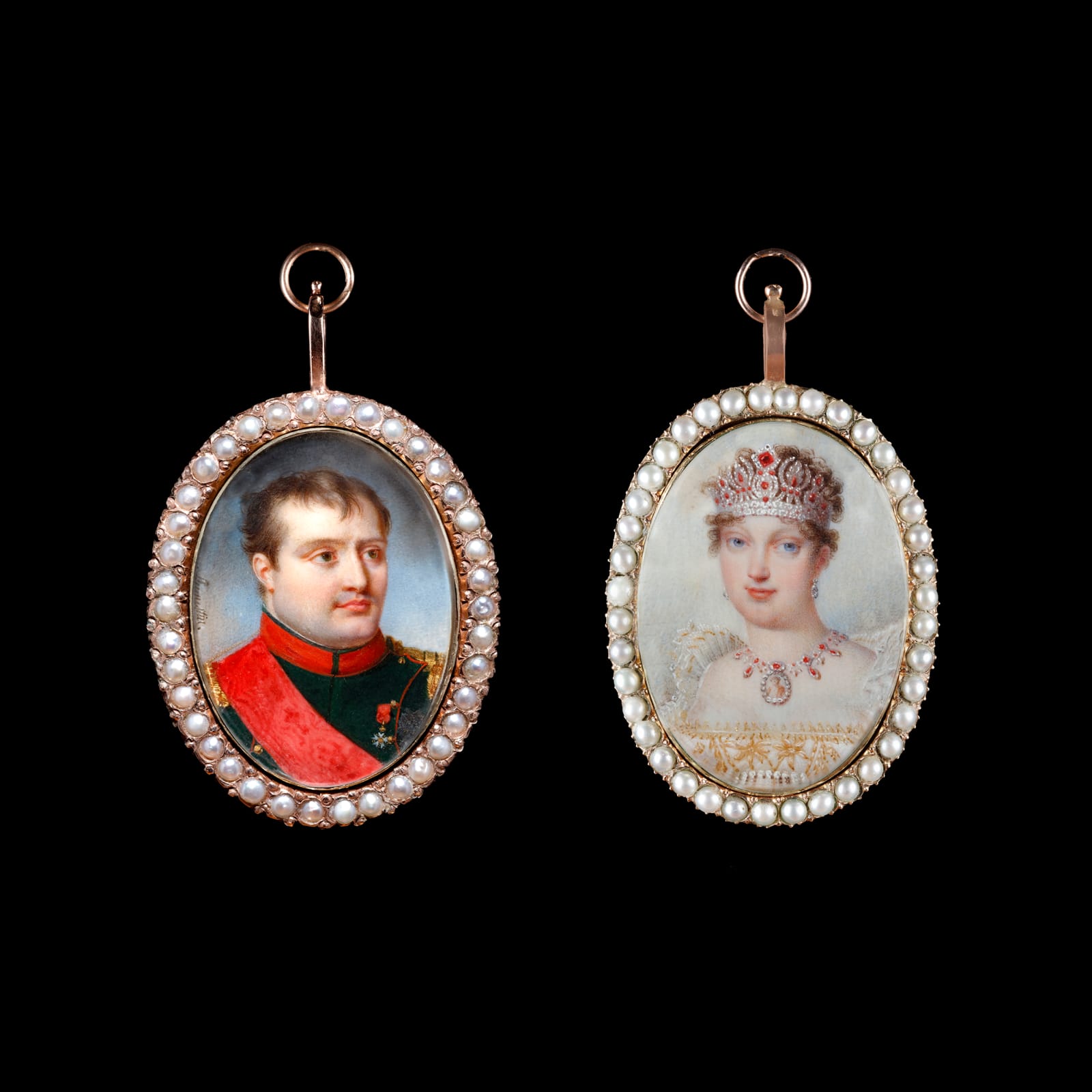 Jean-Baptiste Jacques Augustin, A pair of portraits of Emperor Napoleon I (1769-1821) and his wife, Marie-Louise of Austria (1791-1847), c. 1810