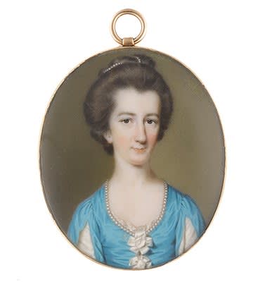 John Smart, Portrait miniature of Abigail Baker-Holroyd (née Way) (d. 1793), later Lady Sheffield of Dunamore and Roscommon, 1769