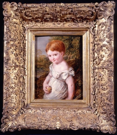 John Linnell, Portrait of a young child with an apple, 1822