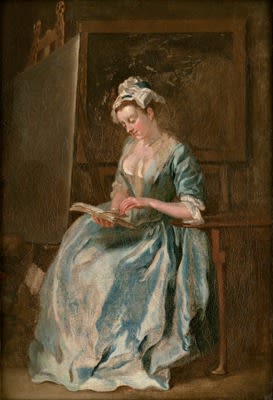 Francis Hayman, Portrait of a Lady reading, possibly the artist's first wife, c. 1735