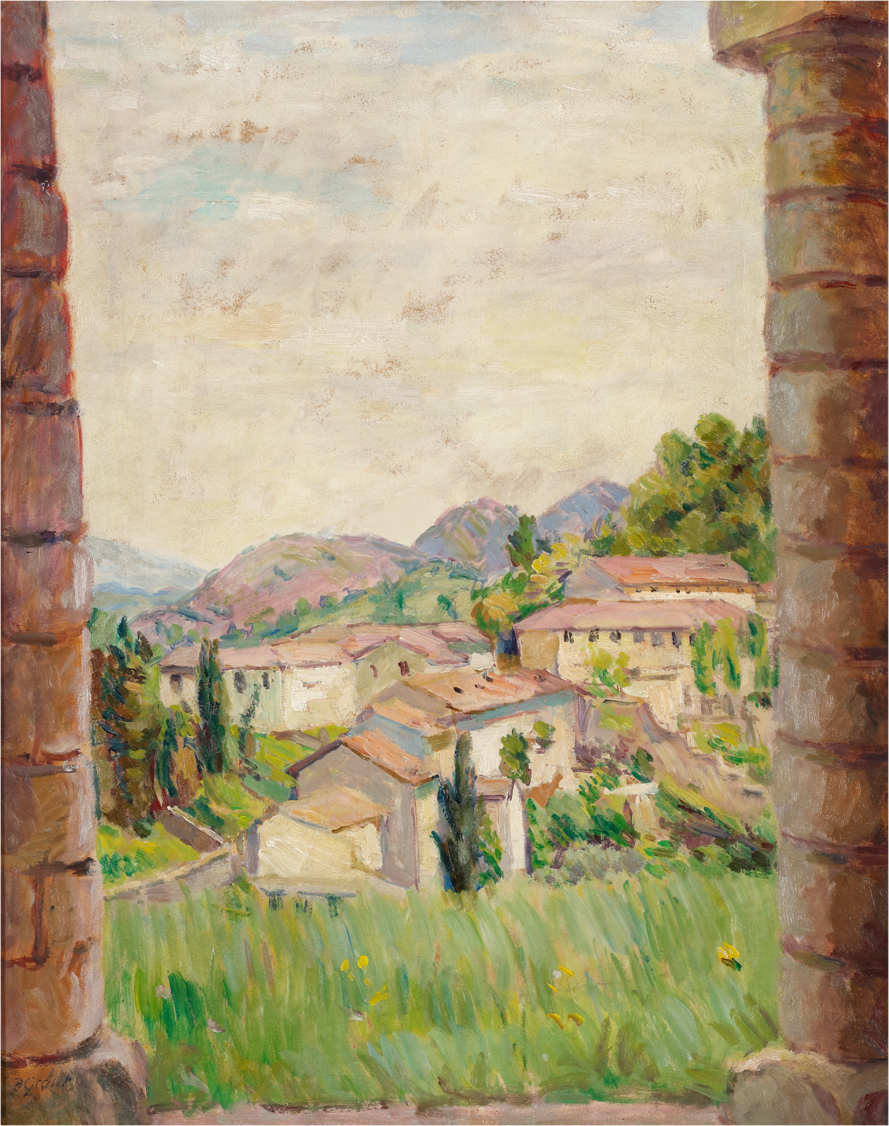 Duncan Grant, View Between Pillars, Asolo, Italy, Mid-1950s