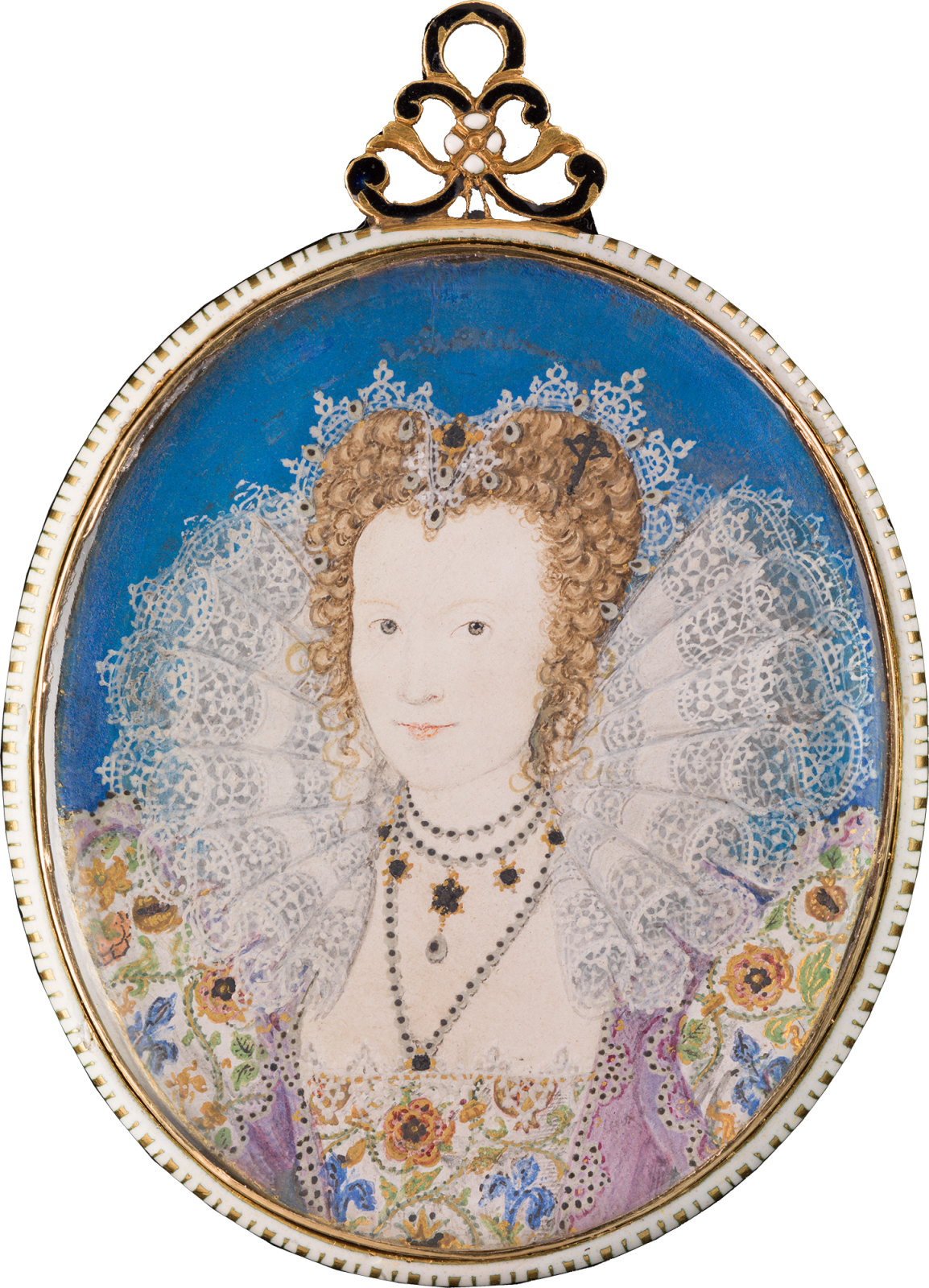 Nicholas Hilliard, Portrait miniature of a Lady of the Tudor Court, c. 1590