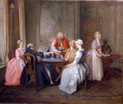 Hubert Francois Gravelot, A Game of Quadrille, c. 1740