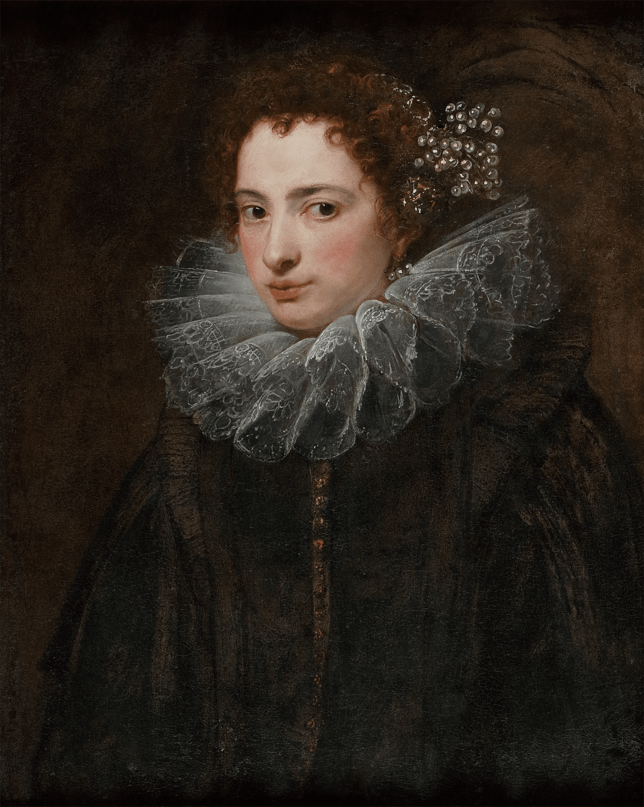 Van Dyck portrait of a lady in black