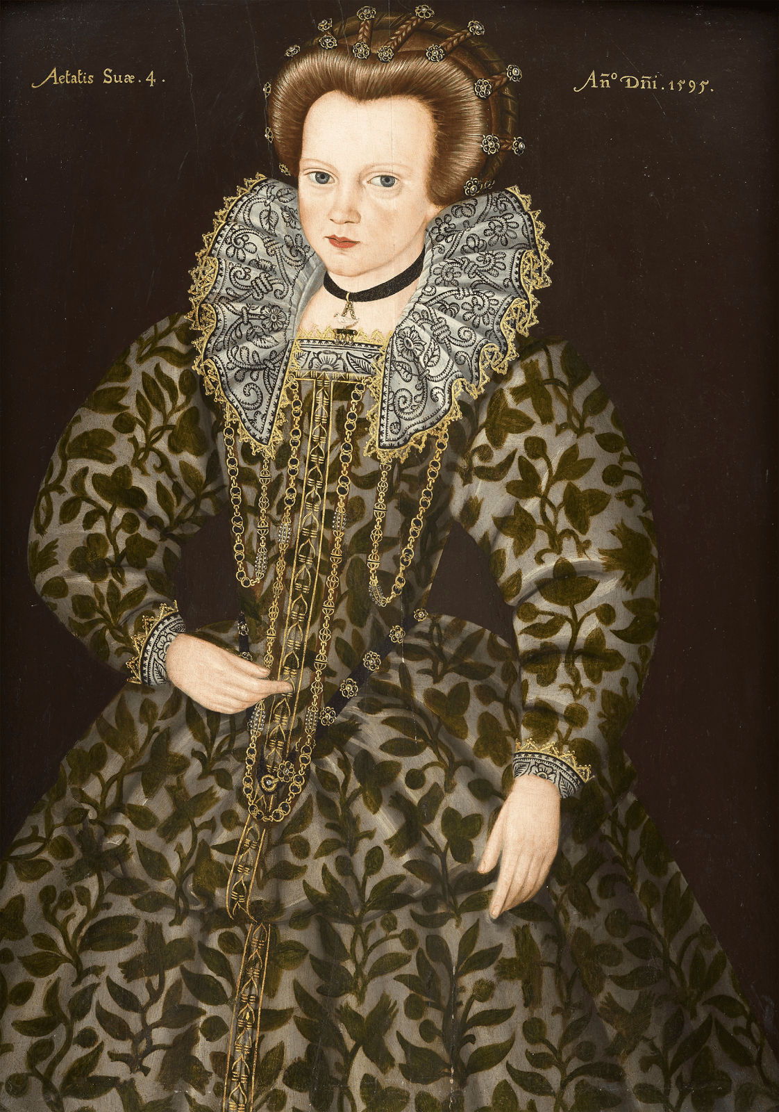 Follower of Hieronimo Custodis, Portrait of a Young Girl, aged three, 1595