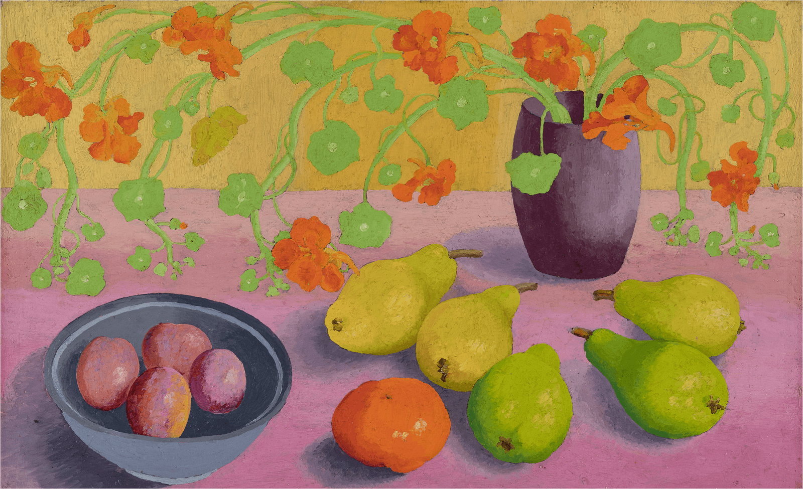 Nasturtiums and Pears