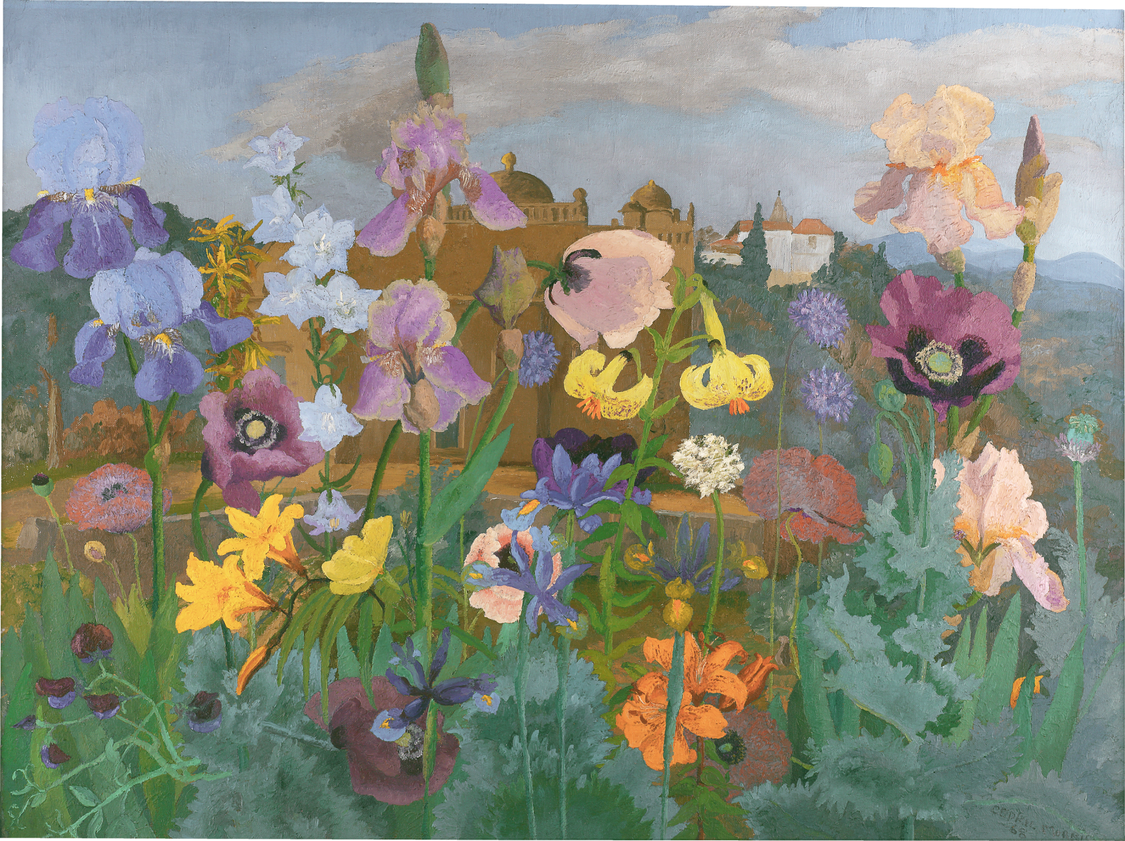 Cedric Morris, Flowers in a Portuguese Landscape, 1968