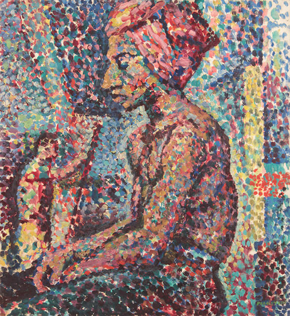 Philip Pearlstein, Seated Model in Pointilist Style, 1947