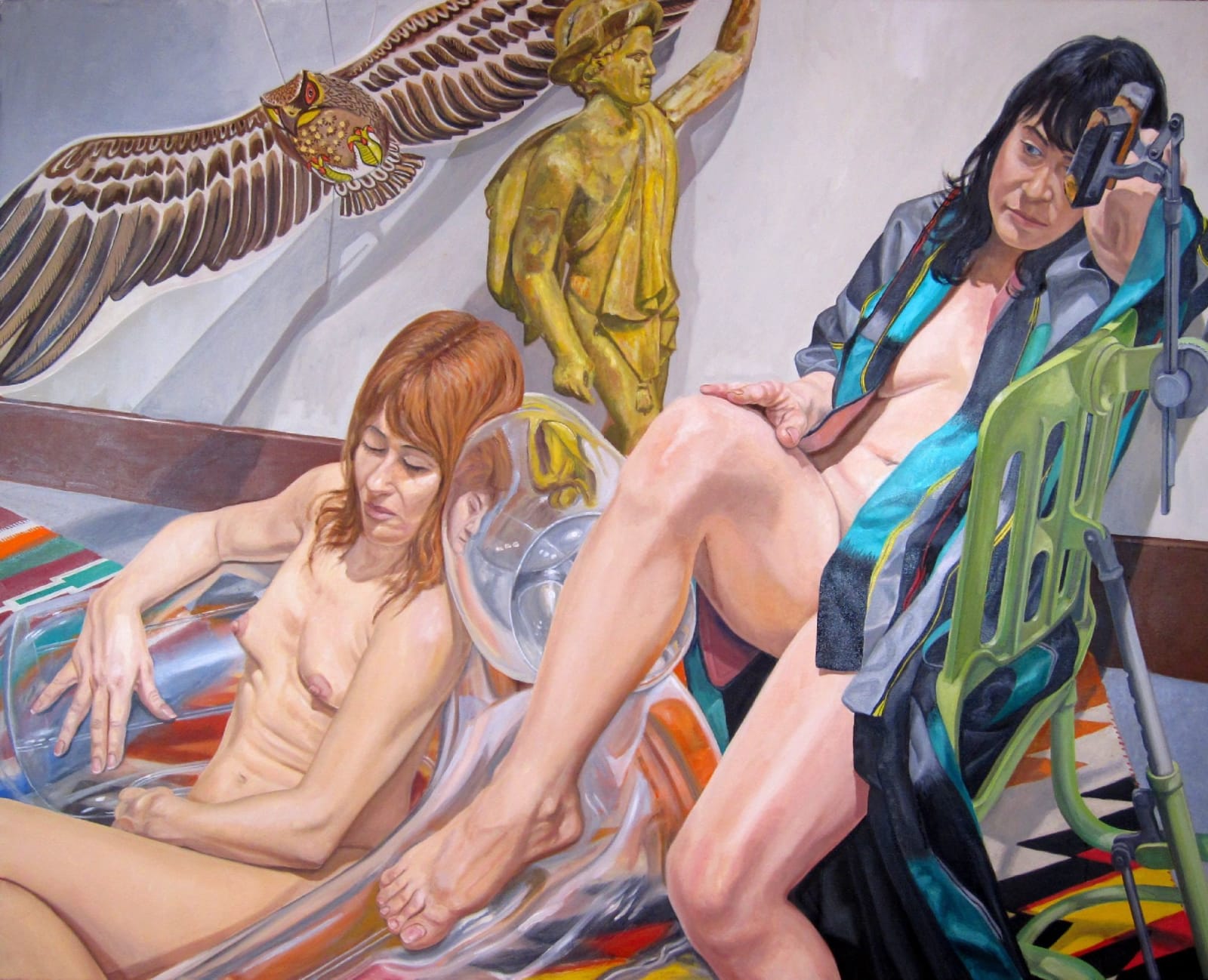 Philip Pearlstein, Two Models, Blow-Up Chair, Mercury and Kite, 2012
