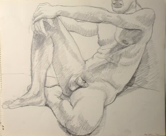 Philip Pearlstein, Male Model Reclining, 1964