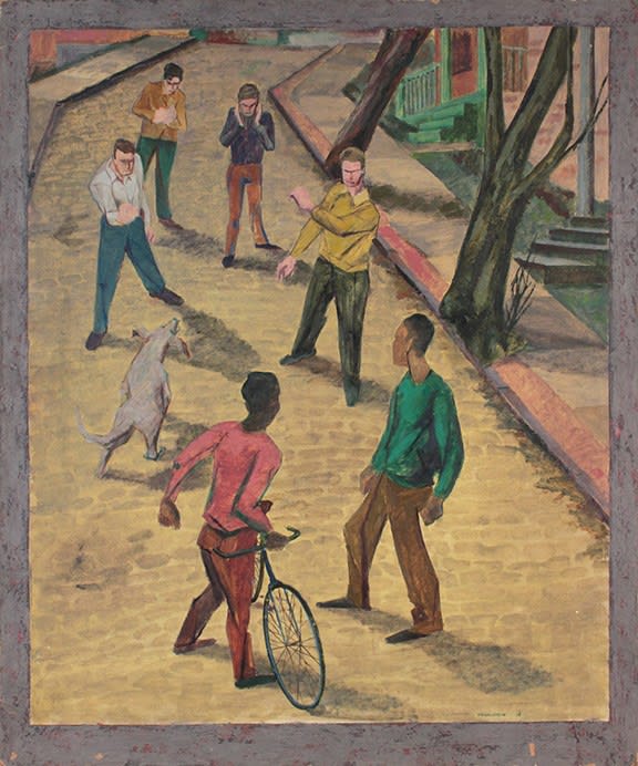 Philip Pearlstein, Street Fight, 1946/47