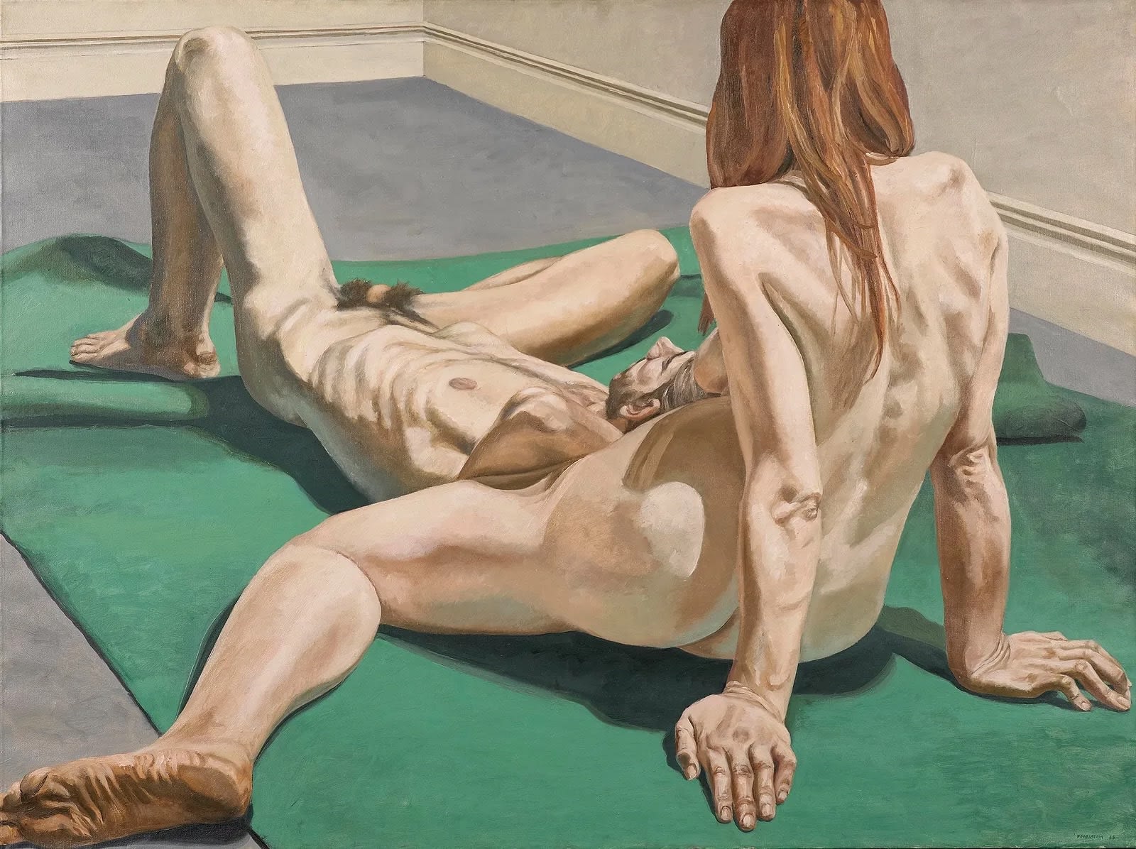 Philip Pearlstein, Male and Female Models Reclining, 1966