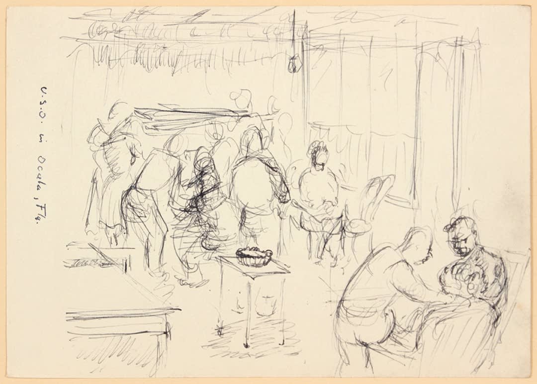 Philip Pearlstein, Rome, Italy, U.S.O. in Ocala FLA, 1944