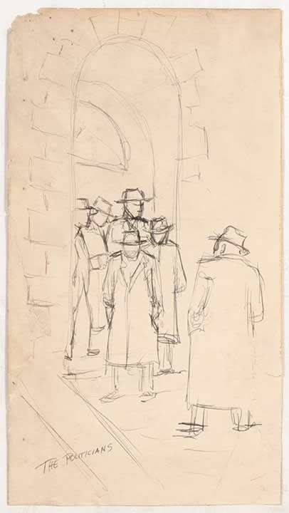 Philip Pearlstein, The Politicians, 1946-49