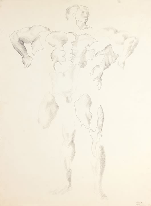 Philip Pearlstein, Study For: Unknown Hero, 1949-1950