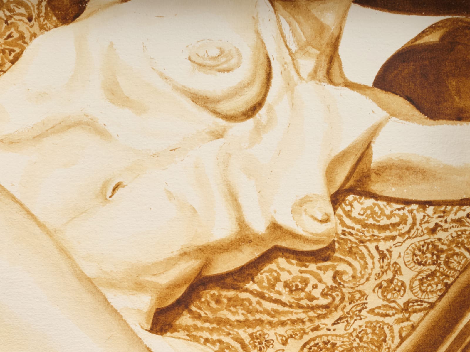 Philip Pearlstein, Study for Aquatint and Line Etching: Nude on Settee, 1977