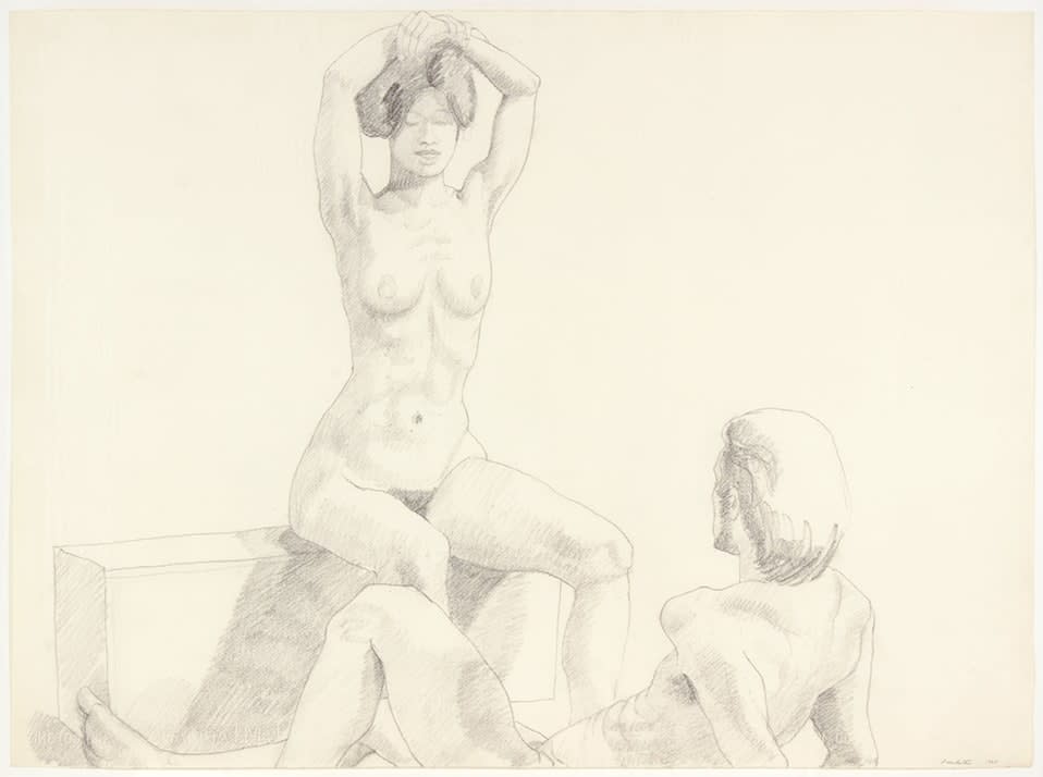 Philip Pearlstein, Male Reclining, Female Seated, 1965