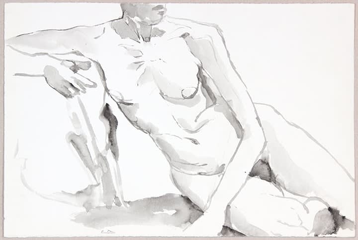 Philip Pearlstein, Leaning Female Nude, ND