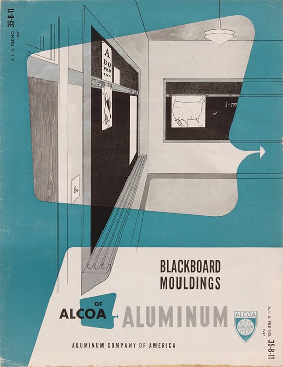 Philip Pearlstein, Alcoa Aluminum, Blackboard Mouldings, Design by Robert Lepper, Executed Partly by Philip Pearlstein, 1947