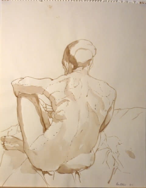 Philip Pearlstein, Study for Oil Painting "Seated Model"(1962), 1962