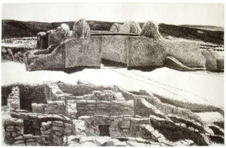 Philip Pearlstein, Ruins at Gran Quivera, 1978