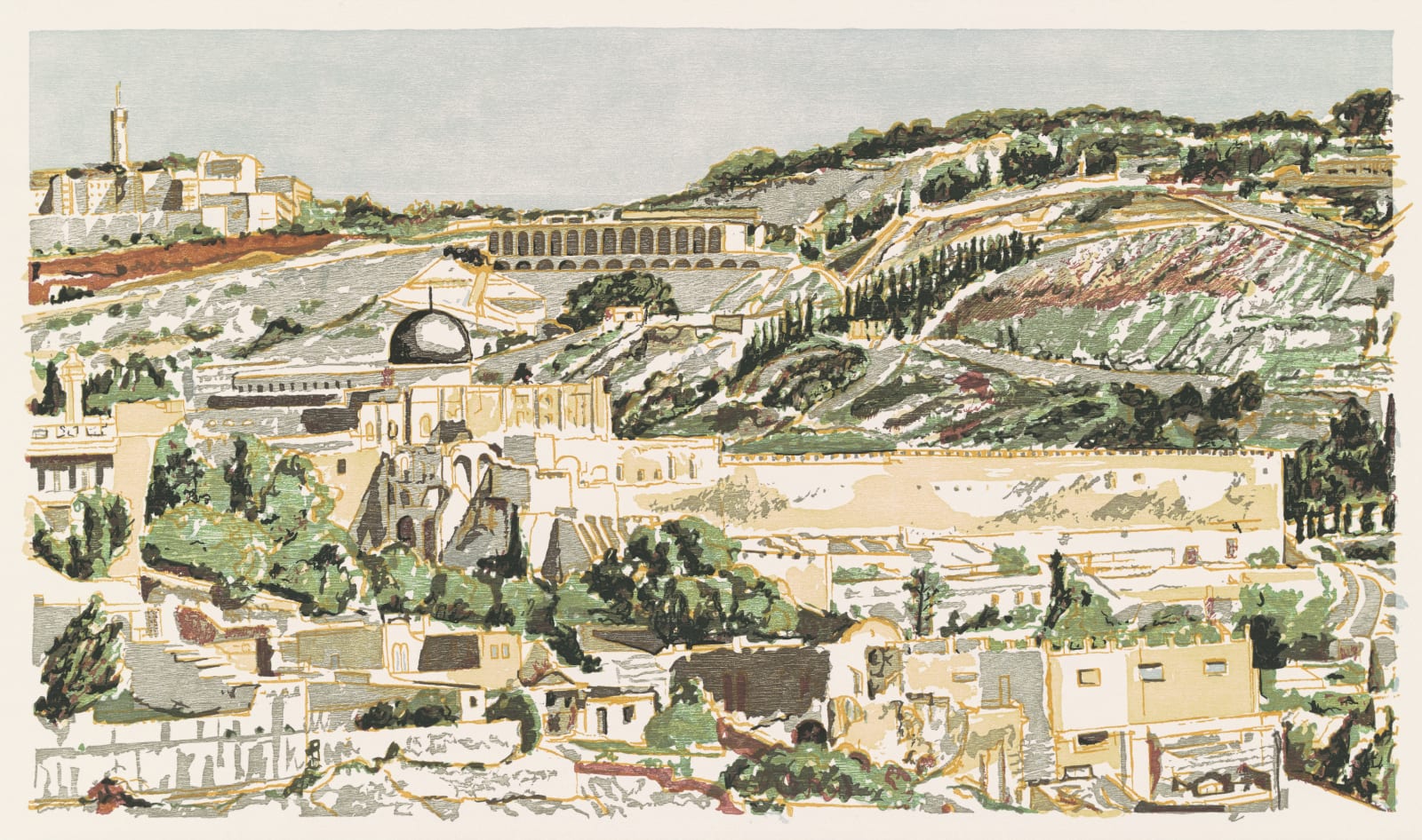 Philip Pearlstein, Jerusalem, Temple Mount, 1987-88