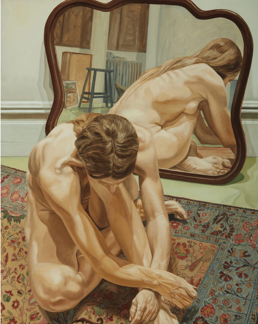 Philip Pearlstein, Crouching Female Nude, 1971