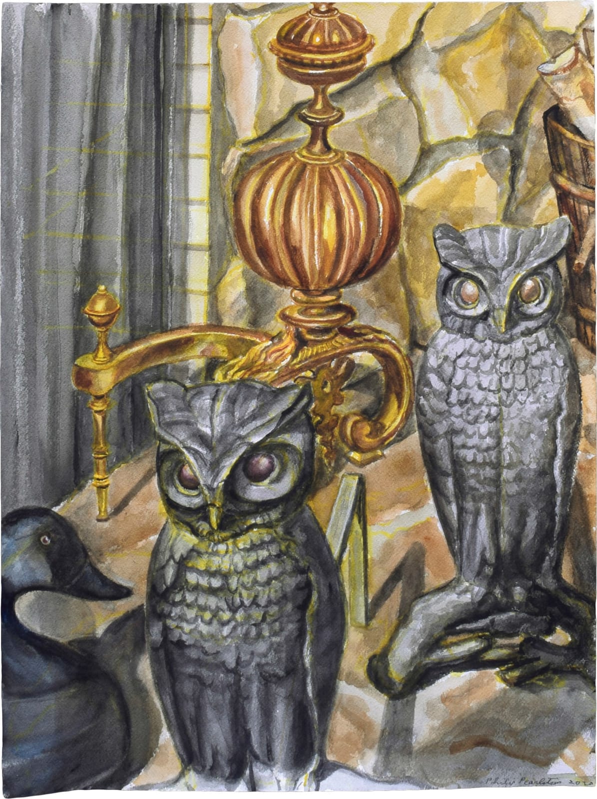 Philip Pearlstein, Cast Iron Owl Andrions, 2020