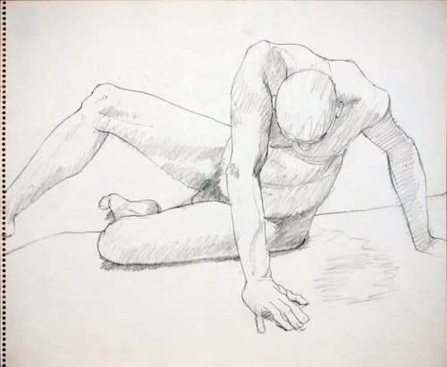 Philip Pearlstein, Twisted Male Sitting, ND