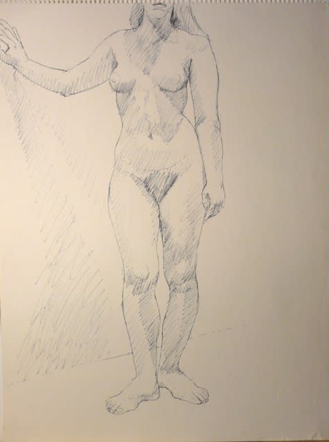 Philip Pearlstein, Female Standing, Hand Against Wall, ND