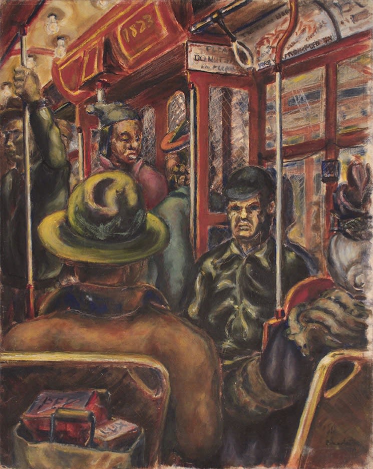 Philip Pearlstein, Pittsburgh Streetcar, 1941