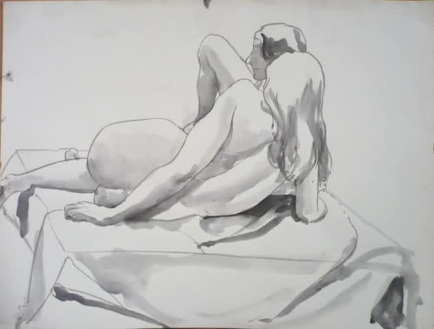 Philip Pearlstein, Two Reclining Nudes on Platform, ND