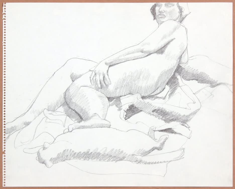 Philip Pearlstein, Female Model and Cat, 1964-65