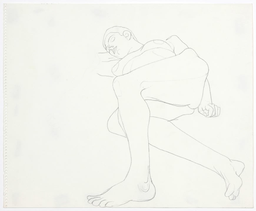 Philip Pearlstein, Reclined Model in Studio, ND