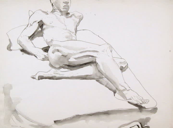 Philip Pearlstein, Reclining Male Model, 1969