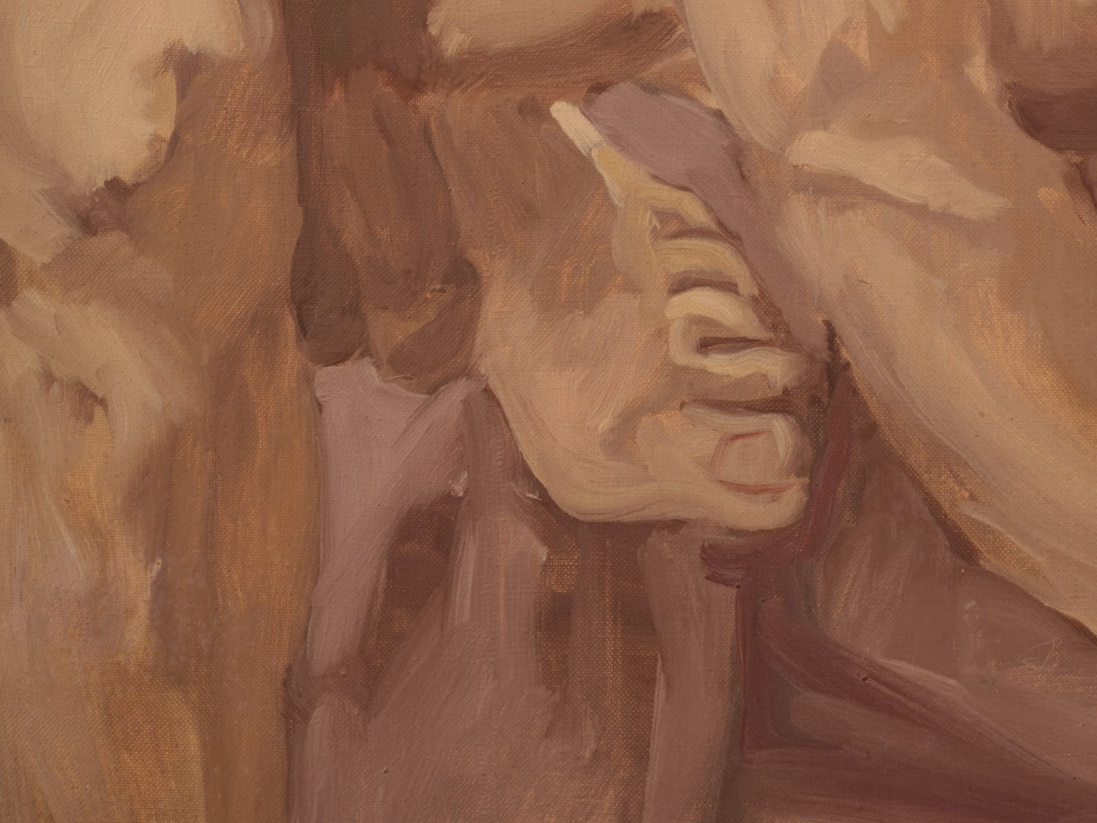 Philip Pearlstein, Crouching Male Nude, 1963