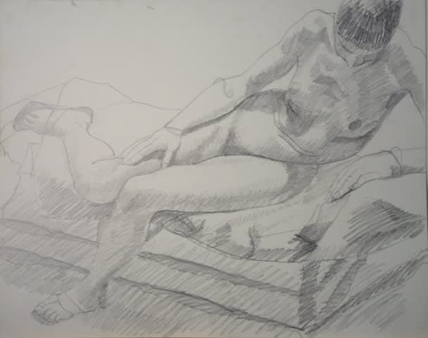 Philip Pearlstein, Female Model Wearing Sandals, ND