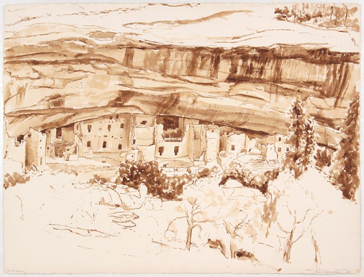 Philip Pearlstein, Spruce House Ruin, Mesa Verde, 1975
