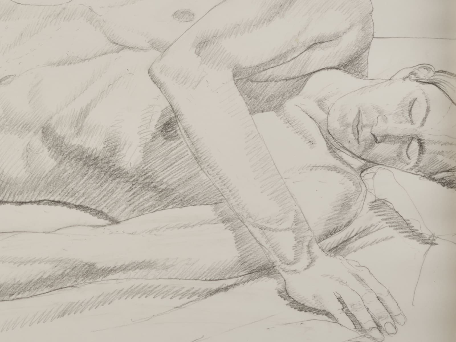 Philip Pearlstein, Reclining Male Model, 1972