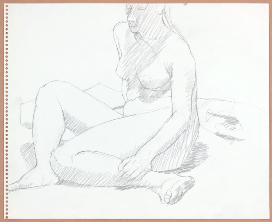 Philip Pearlstein, Seated Female in Studio, ND