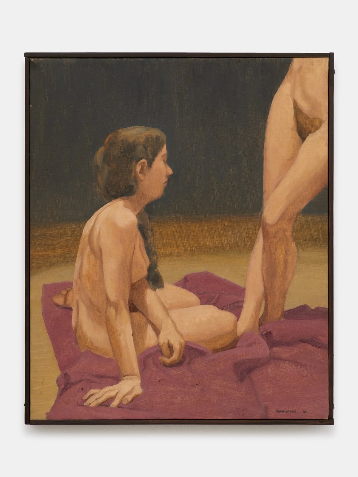 Philip Pearlstein, Two Nudes and Red Drape, 1963