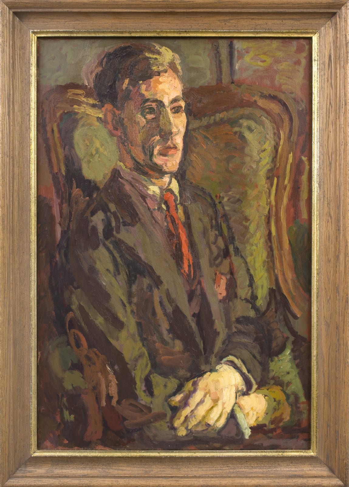 Duncan Grant, Portrait of Peter Morris Seated in a Wing Chair, 1928, c.
