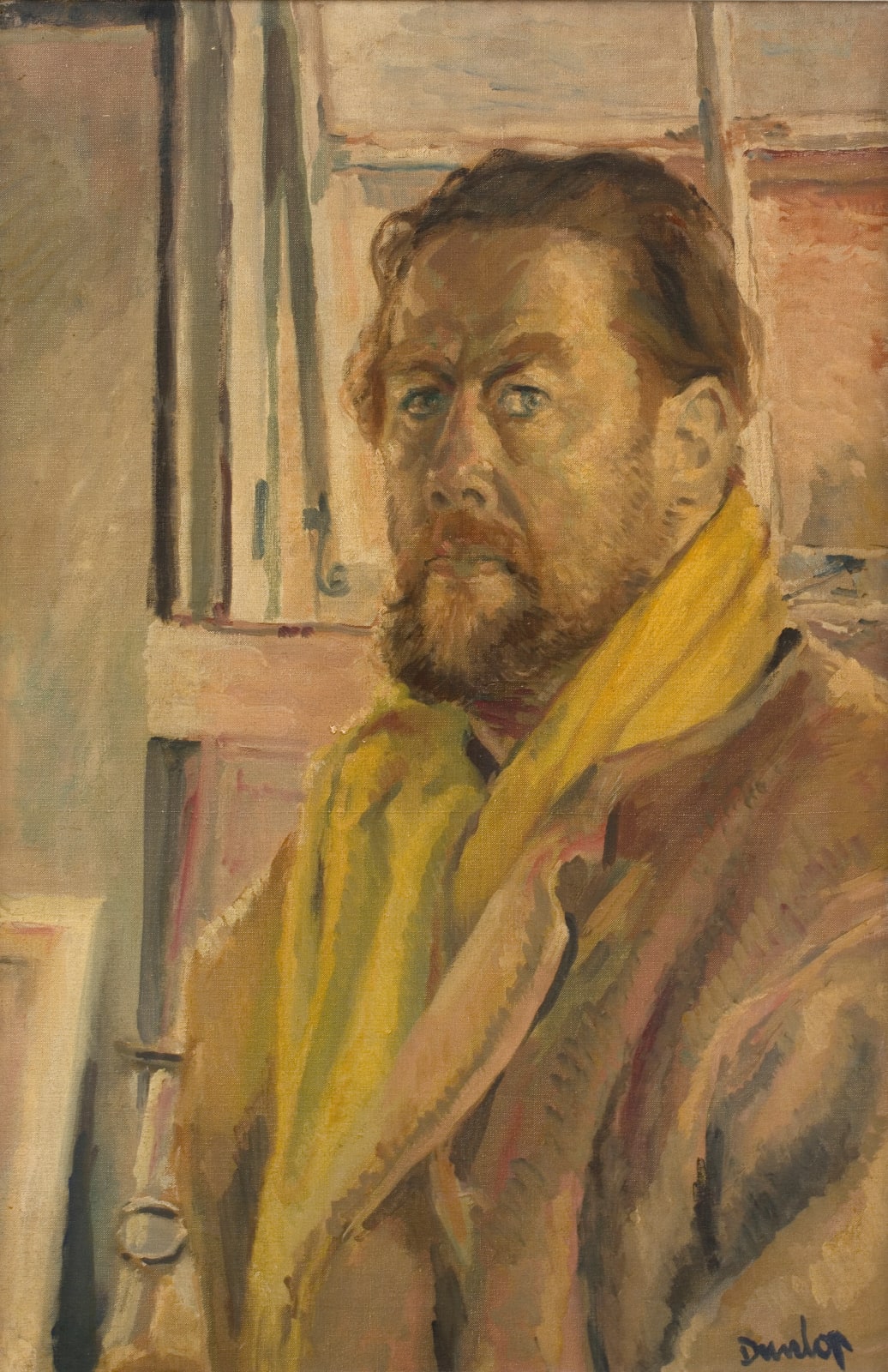 R.O. Dunlop, Myself with Yellow Scarf, 1953, c.