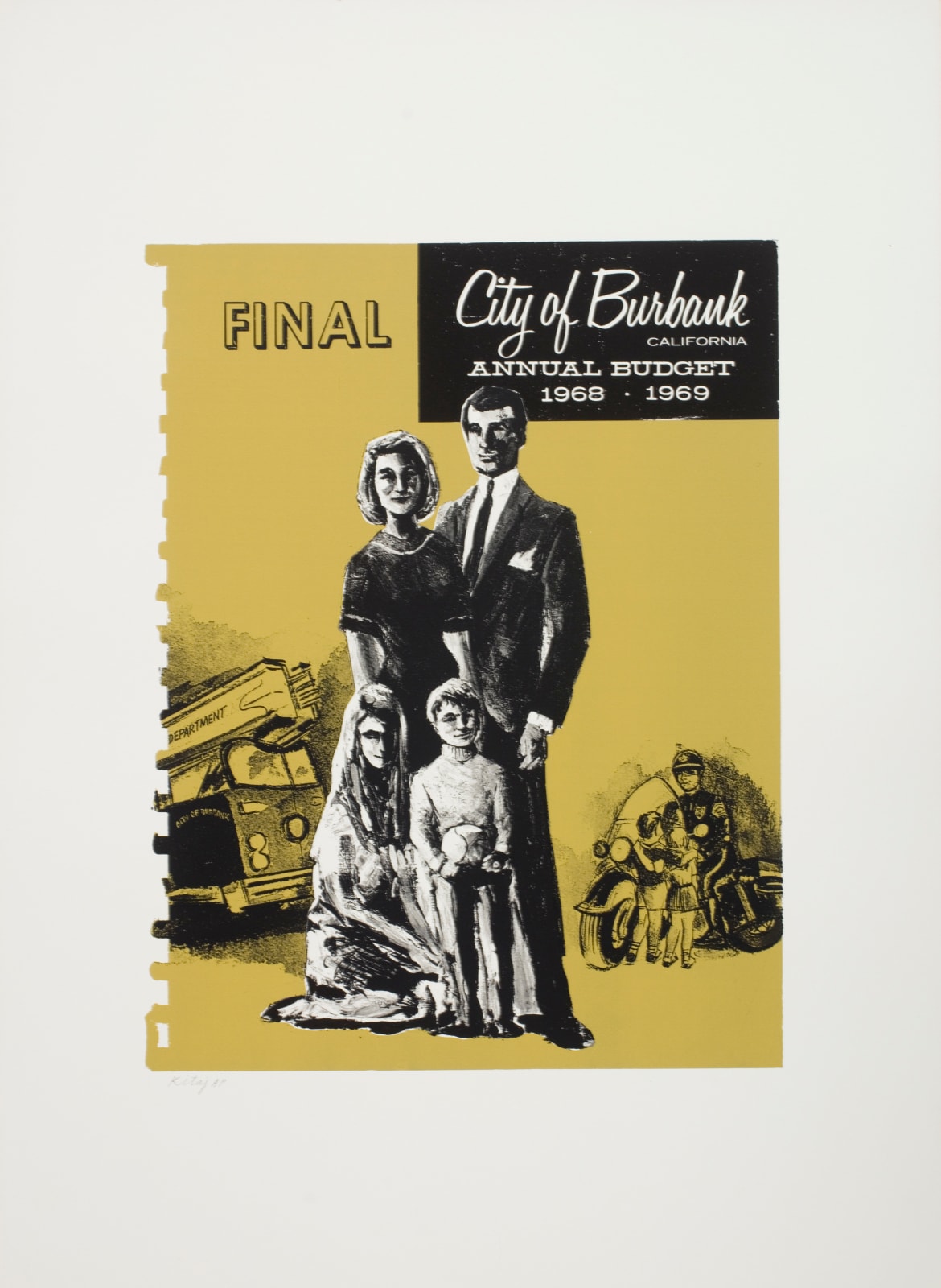 R. B. Kitaj, Final: City of Burbank, California, Annual Budget 1968-1969(In Our Time), 1969-70