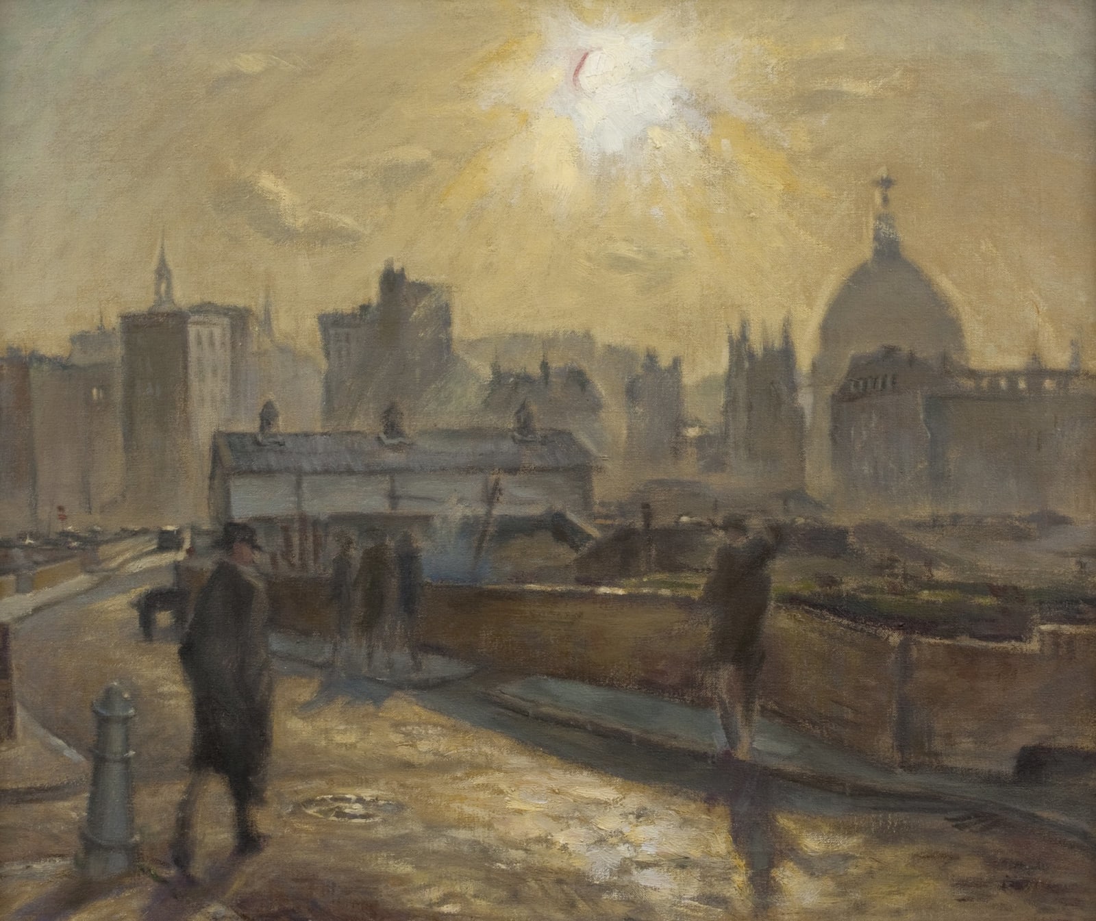 Cyril Mann, St Paul's from Moor Lane, 1948