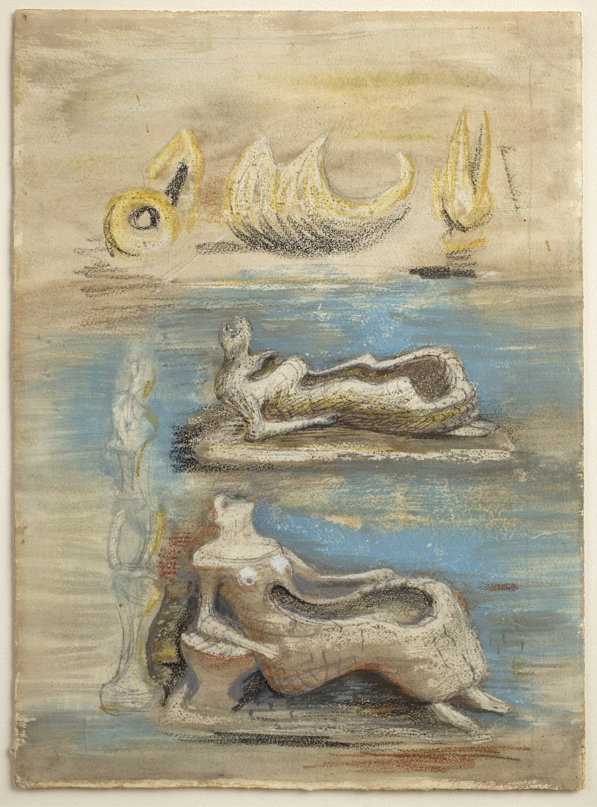 Henry Moore, A Land: His Lines Follow Life Back into the Stone, 1950
