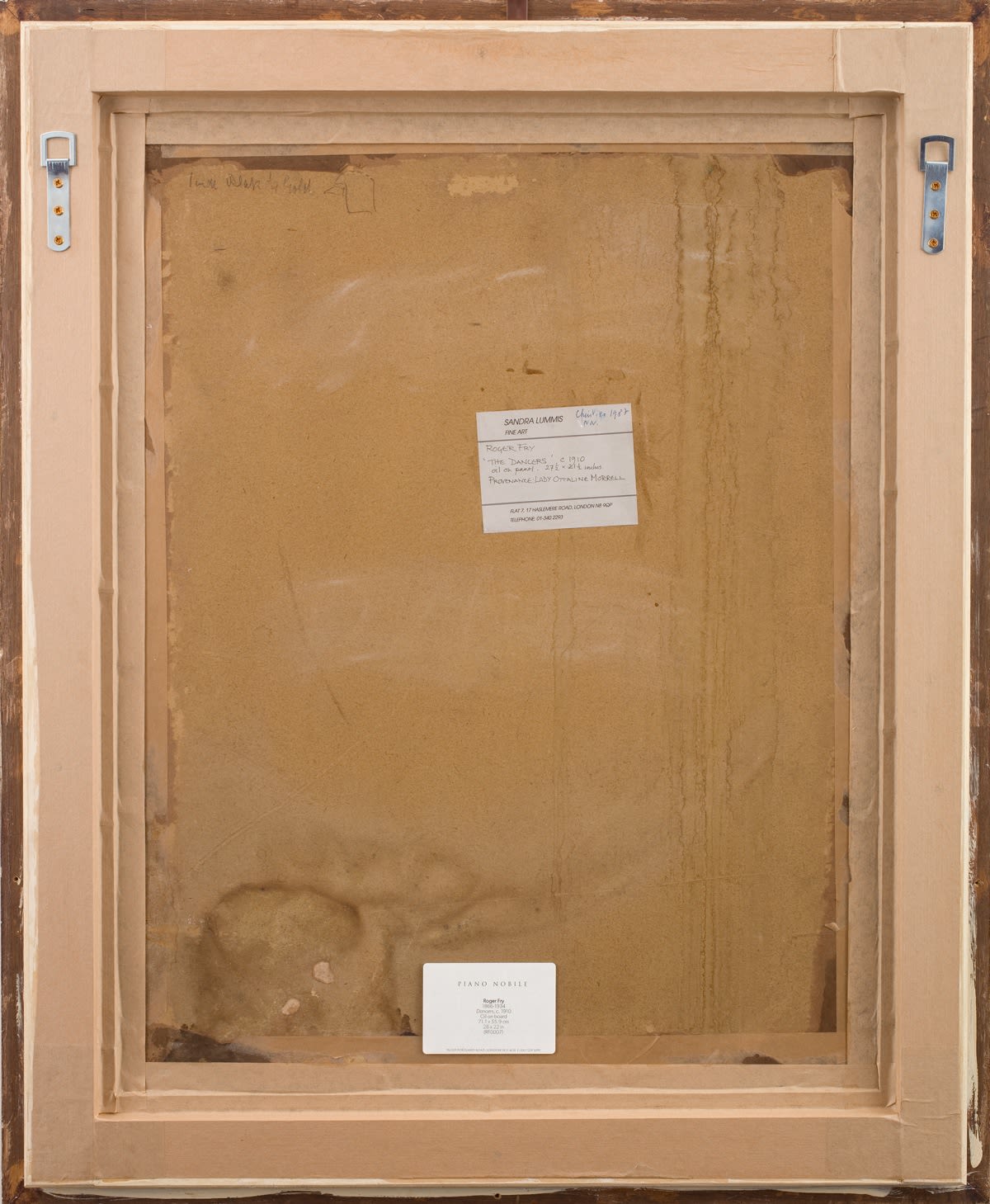 Brightly coloured oil painting of nude dancers by Roger Fry