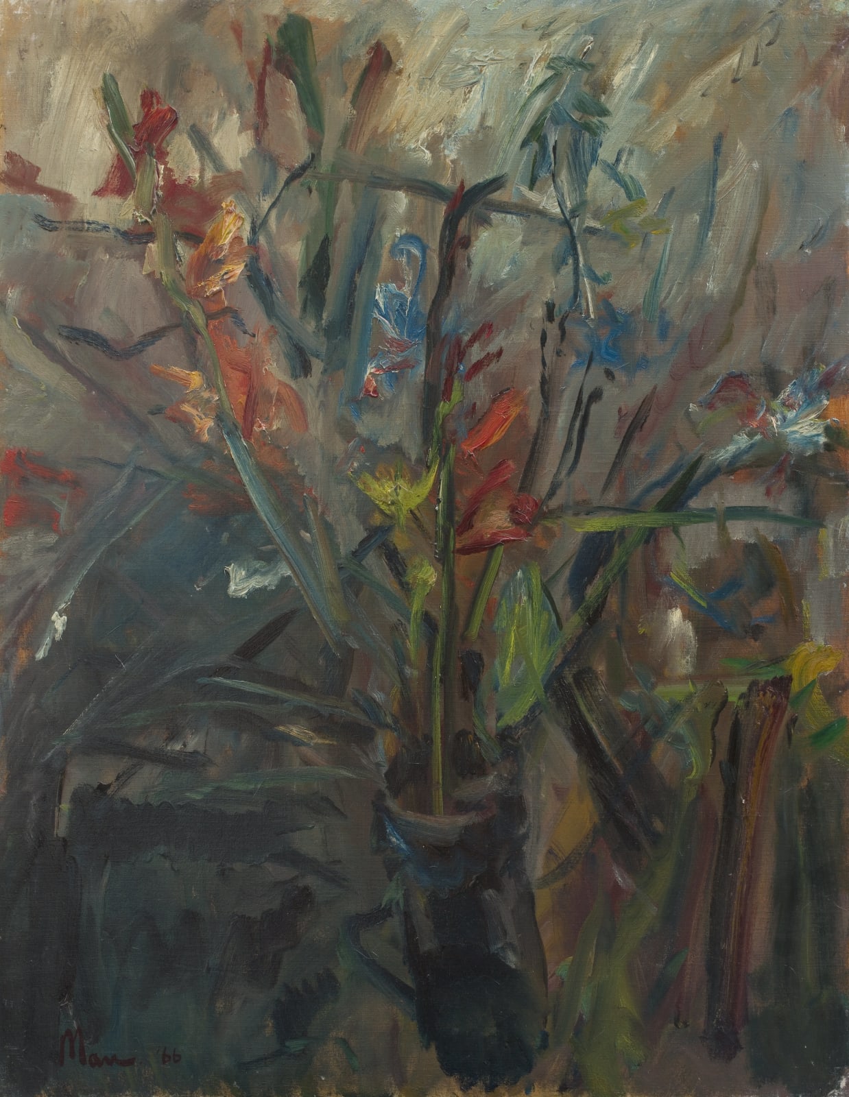 Leslie Marr, Flowers in a Jug, 1966